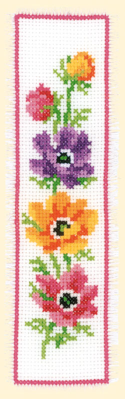 Bookmark: Colorful Flowers