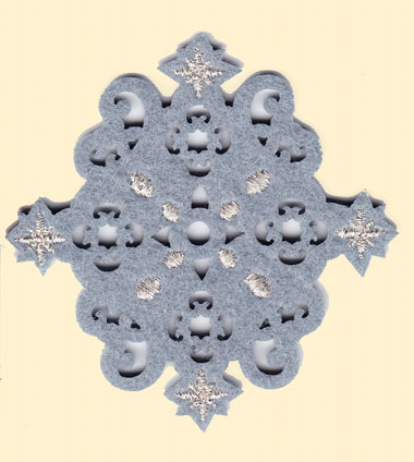 Charming decorations: grey snowflake