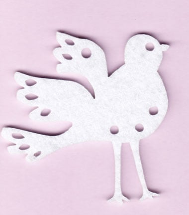 Charming decorations: white dove