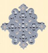 Charming decorations: grey snowflake