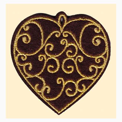 Charming decorations: brown heart