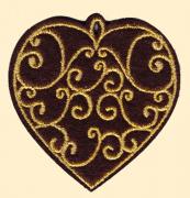 Charming decorations: brown heart