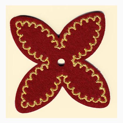 Charming decorations: red flower