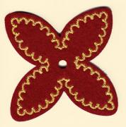 Charming decorations: red flower