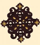 Charming decorations: black and gold snowflake