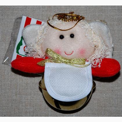 Christmas Soft Toy - Hanging Angel with bell