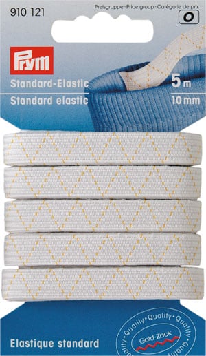 Standard elastic 10 mm white - 5m.