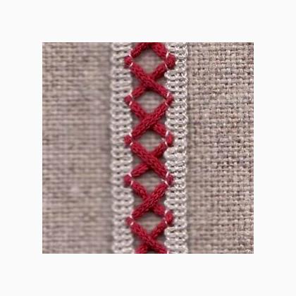 Croix Ribbon - Red/Natural