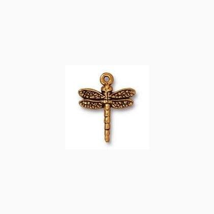 Charm - Dragonfly Antique Gold