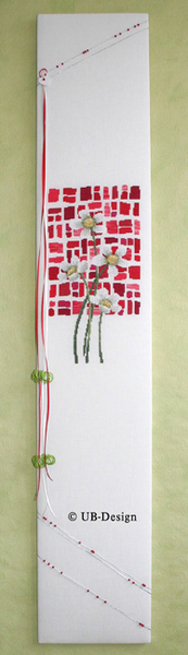 Rot auf Weiß - Wall Hanger - Red on White