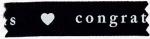 Ribbon 15mm - Congratulations - White/Black