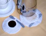 Quilted table mats for coffe pots and cups Bar Espresso