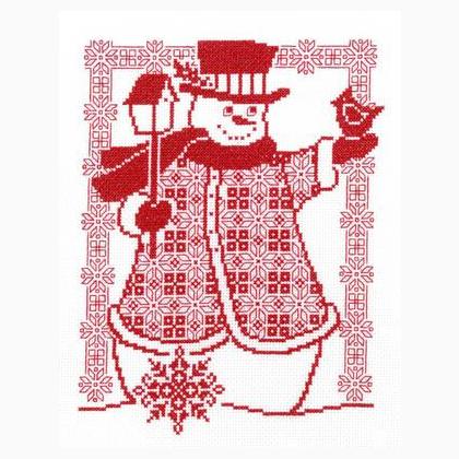 Redwork Snowman