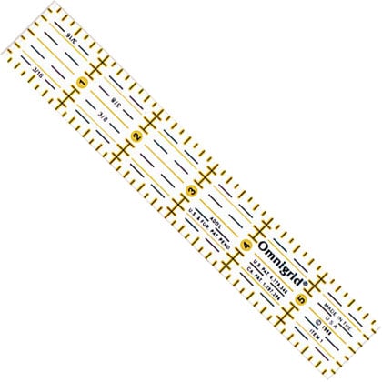Universal ruler with inches scale 1x6