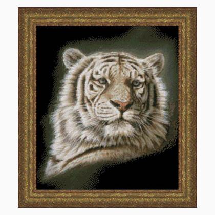 portrait of a white tiger from kustom krafts cross kustom krafts cross stitch charts