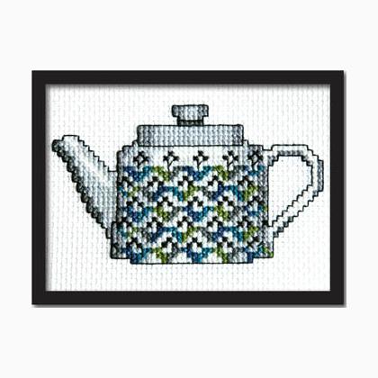 White Floral Teapot