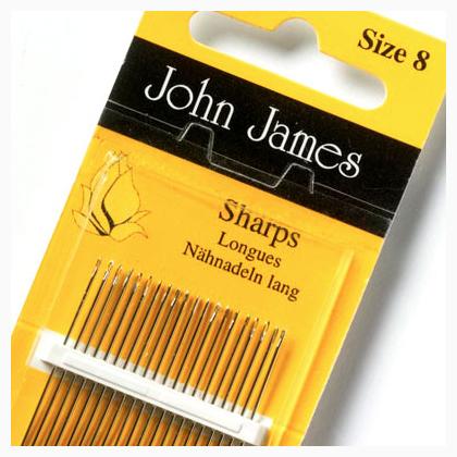 Regular Sharp Hand Sewing Needles - 10 From John James - Needles Pins and  Magnets - Accessories & Haberdashery - Casa Cenina