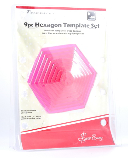 Hexagon Template Set From Sew Easy Quilting Accessories Accessories Hexagon Template Set From Sew Easy Quilting Accessories Accessories