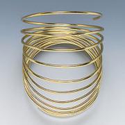 Aluminium wire - gold - 3mm.