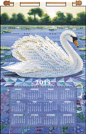 Swan Calendar From Design Works Crafts - Needlework - Miscellanea - Cross-Stitch Kits Kits 