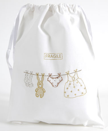 Laundry Baby Pouch White From Dmc My First Days Cross Stitch Kits Kits Casa Cenina
