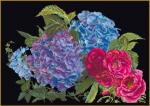Hydrangea & Rose - black