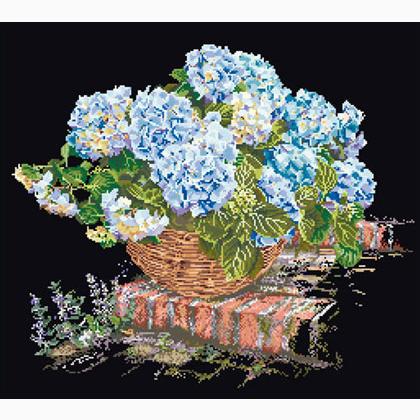 Blue Hydrangea - Black