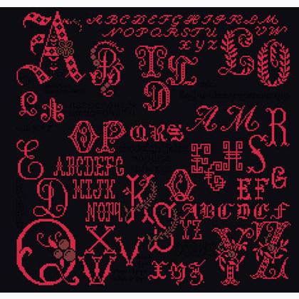 Antique Character Sampler - Black