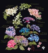 Hydrangea Panel - Black