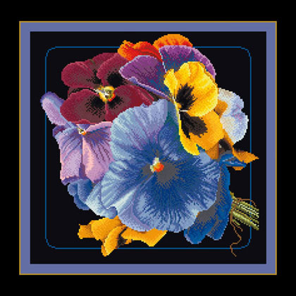 Pansies - black