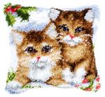Kittens in the snow Cushion