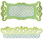 Sizzix Sizzlits Die - Label & Edge, Scrollwork