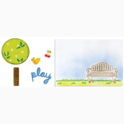 Sizzix Framelits Die Set 6PK w/Text. Imp. - Playing in the Park
