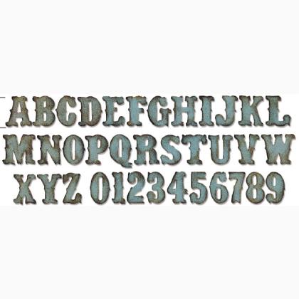 アルバム・スクラップ Sizzix Bigz XL Alphabet Die Gothic アルバム