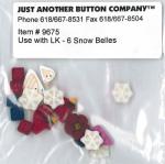 6 Snow Belles Button Pack (9675)