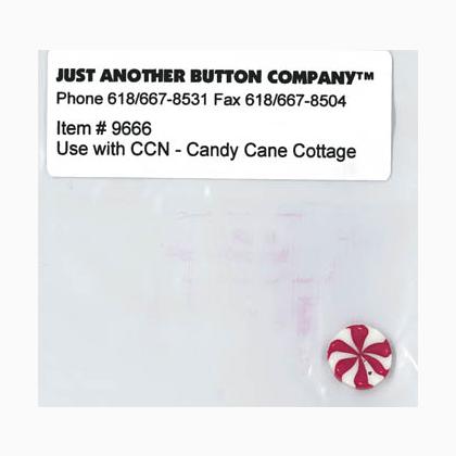 Santa`s Village 8-Candy Cane Cottage Buttons (9666.G)