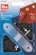 Eyelets with washers rustproof 4 mm