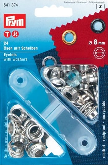 Eyelets with washers 8 mm