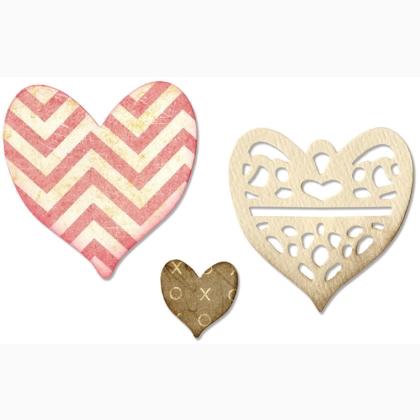 Sizzix Thinlits Die Set 4PK - Medallion, Layering Heart