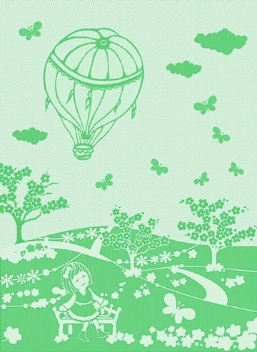 Mongonfiera kitchen towel - Green - Spring