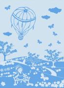 Mongonfiera kitchen towel - Blue - Spring