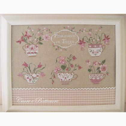 Primavera in Tazza From Cuore e Batticuore - Cross Stitch Charts ...