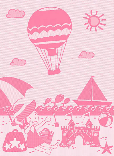 Mongonfiera kitchen towel - Pink - Summer