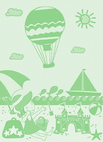 Mongonfiera kitchen towel - Green - Summer