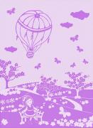 Mongonfiera kitchen towel - Lilac - Spring