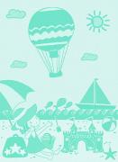Mongonfiera kitchen towel - Aqua - Summer