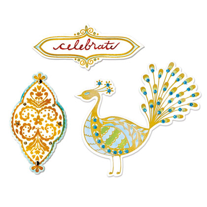 Sizzix Framelits Die Set 3PK w/Stamps - Peacock