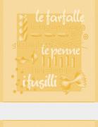 Pasta kitchen towel - Yellow