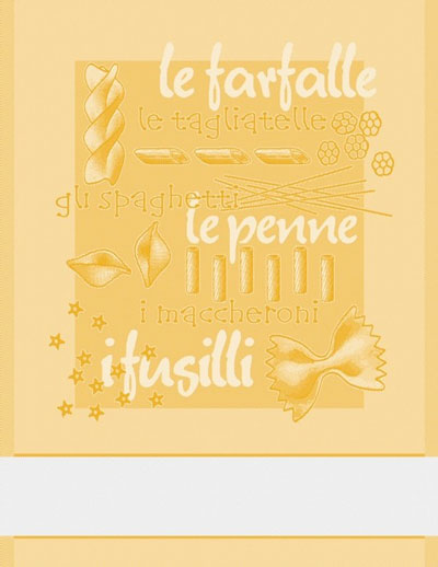 Pasta kitchen towel - Yellow