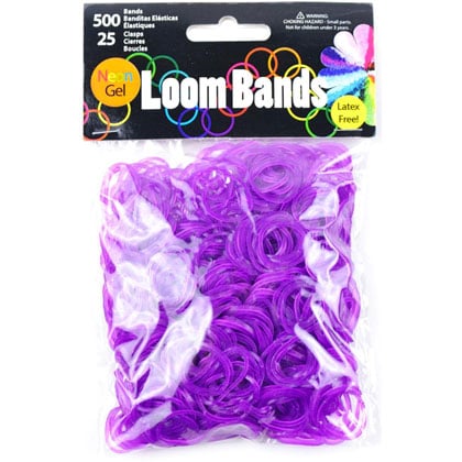 Loom bands - Neon Gel Purple